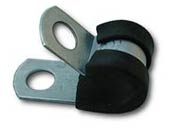 Neoprene cushioned cable clips